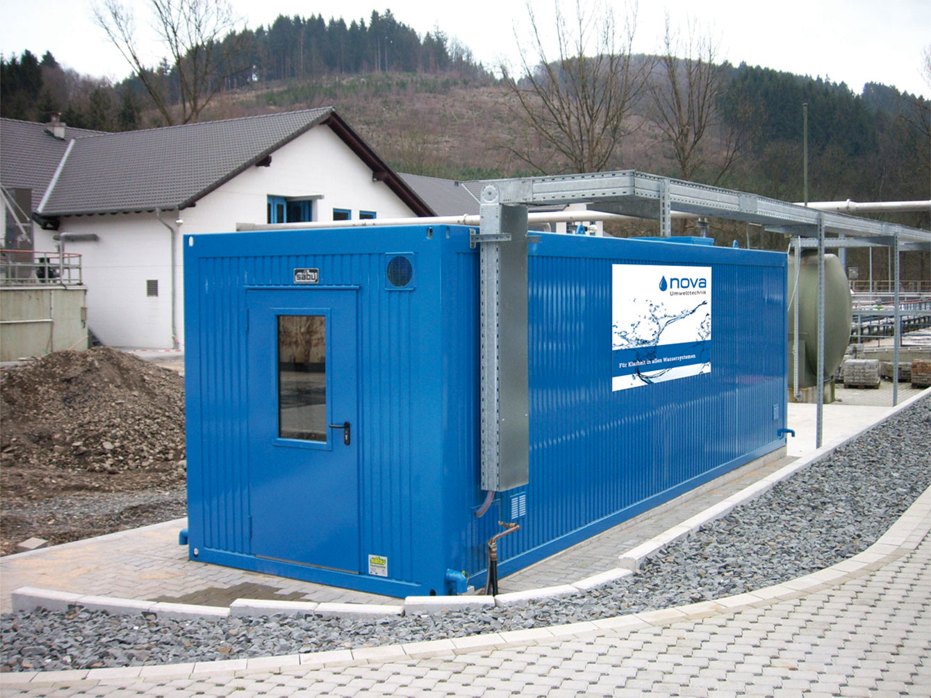 Fällmitteldosierstation in Containerbauweise